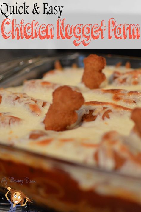 #ad Quick & Easy Tyson® Chicken Nugget Parm #TysonMovieOffer Chicken Nugget Parm Casserole, Tyson Chicken Nuggets Recipes, Chicken Nugget Chicken Parmesan, Leftover Chicken Nuggets Recipes, Chicken Nugget Parmesan Casserole, Frozen Chicken Nugget Recipes, Chicken Nugget Recipes Dinners, Recipes With Chicken Nuggets, Tyson Recipes