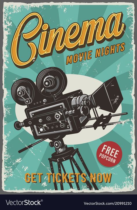 Radial Background, Cinema Wallpaper, Camera Movie, Deco Cinema, Vintage Movie Theater, Posters Decor, Poster Vintage Retro, Vintage Poster Design, Movie Camera