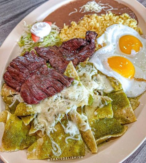 Roasted Salsa Verde, Carne Adovada, Chilaquiles Recipe, Roasted Salsa, Homemade Salsa Verde, Mexican Breakfast Recipes, Homemade Tortilla Chips, Homemade Tortillas, Steak And Eggs