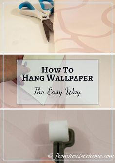 How To Hang Wallpaper The Easy Way | Want to wallpaper but afraid it will be difficult to put up? Learn how to hang wallpaper the easy way with these step-by-step instructions. Creative Wall Painting Ideas, Wallpaper Hanging, Diy Gifts For Christmas, Hang Wallpaper, Hanging Wallpaper, Wallpaper Application, Diy Decorating Ideas, Paint Walls, Creative Wall Painting