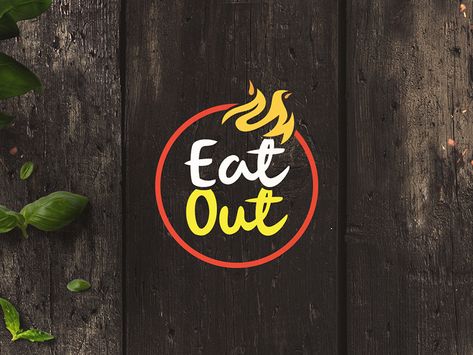 Eatout Restaurant Branding by DesignerEshad Cafe Names Ideas Logo, Menu Branding, Meat Logo, Name Board Design, Mama Cake, Resturant Logo, Bbq Logo, Bbq Design, Fast Food Logos