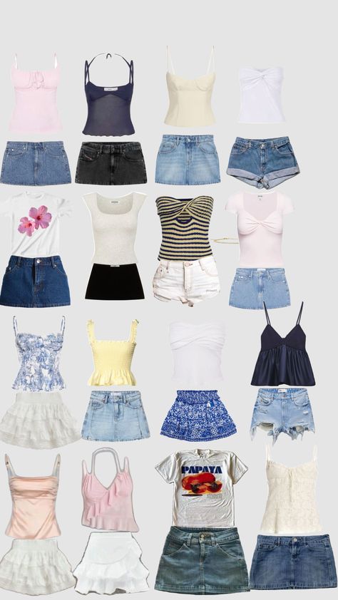 Last Day Of School Outfit Ideas Summer, Outfit Shuffles Summer, Summer Outfits Shuffle, Summer Amazon Outfits, Ocean Aesthetic Outfit, Florida Outfit Ideas, Tsitp Outfits, Where To Get Cute Clothes, Outfit Ideas Summer Casual