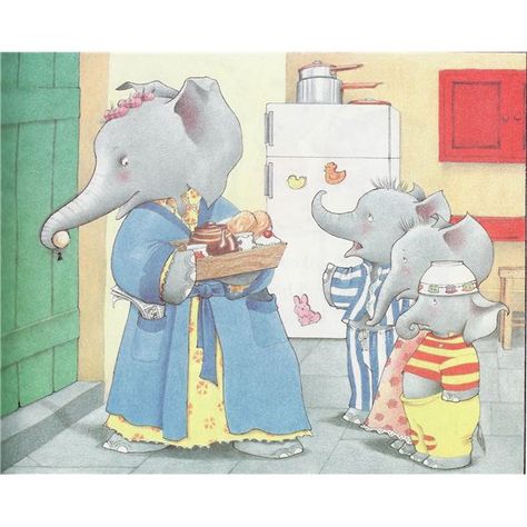 Preschool lesson on Mother's Day with the book "Five Minutes Peace" Peace Activities, Jill Murphy, Mothers Day Songs, Bath Salts Gift, Mother's Day Theme, Mother's Day Activities, Activities For Preschool, Cartoon Elephant, Childrens Books Illustrations