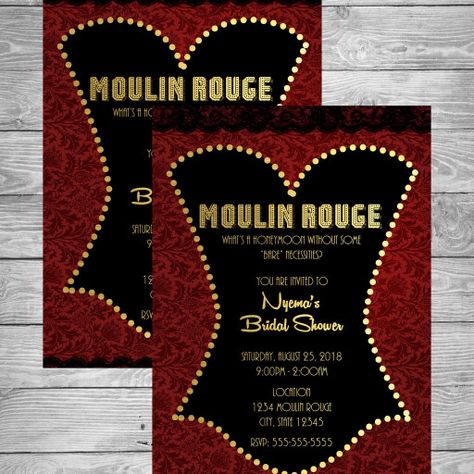 Moulin Rouge Theme, Cabaret Party, Burlesque Theme, Bridal Lingerie Shower, Burlesque Party, Lingerie Shower Invitations, Adult Party Themes, Lingerie Bridal, Lingerie Shower