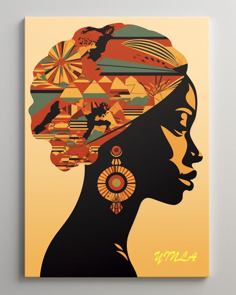 Metal poster Displate, African women, diversity and strength, cultural empowerment, representation, bold statement piece, cultural richness. Cultural Representation Art, African Cultural Art, African Colour Palette, Cultural Diversity Art, Globalization Poster Ideas, African Collage, Multi Cultural Art, Diversity Art, Diversity Poster