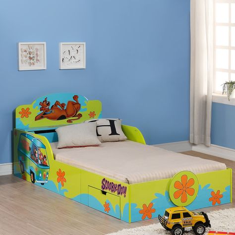 Scooby Doo Kid's Twin Platform Bed with Storage Scooby Doo Bedroom, Twin Platform Bed With Storage, Scooby Doo Room, Scooby Doo Kids, Cartoon Items, Scooby Doo Birthday, Puppy Room, Scooby Doo Images, Scooby Doo Mystery Incorporated