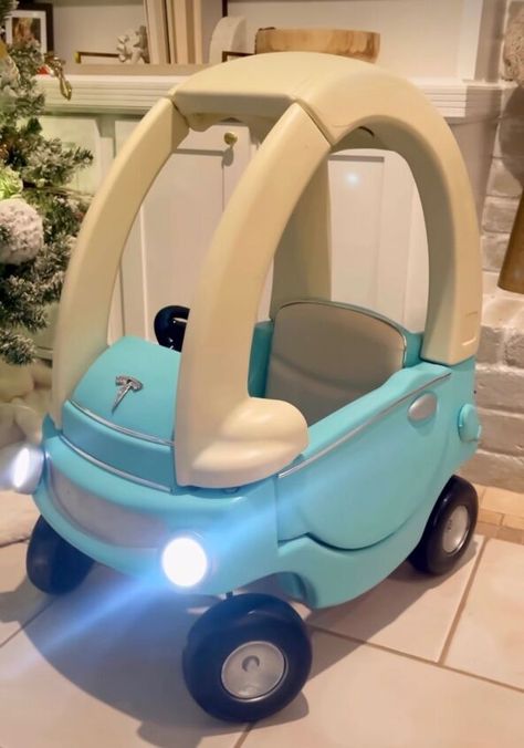 Cozy Coupe Truck, Little Tikes Makeover, Car Makeover, Cozy Coupe Makeover, Primer Spray, Diy Kids Toys, Little Tikes, Repurposed Items, Diy Makeover