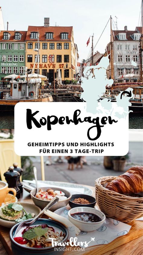 In Kopenhagen gibt es viele Geheimtipps und Highlights für einen Städtetrip: Ihr könnt durch den Freistaat Christiania schlendern, in einem der angesagten Viertel brunchen oder eine Bootstour machen. In unserem Artikel geben wir euch weitere Tipps für Kopenhagen, die Hauptstadt von Dänemark. Copenhagen Cafe, Copenhagen Design, Vacation Days, I Want To Travel, City Trip, Travel Inspo, Outdoor Travel, Van Life, Day Trips