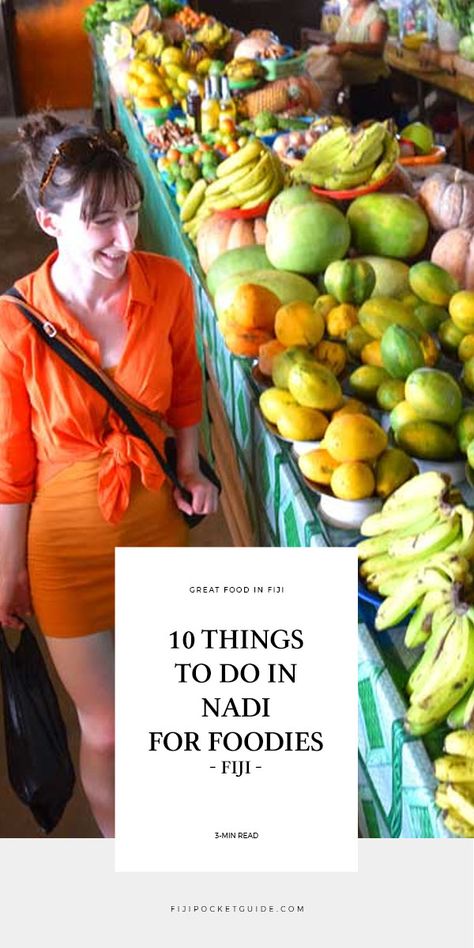 Want to experience Fiji while tickling your tastebuds? Then the city of Nadi is the perfect place to indulge. The city has it all, from produce markets to street food to cooking classes to food tours. Foodies in Fiji will have a field day here, so take a look at the list of things to do in Nadi for foodies below and start adding to your must-try list! Cooking School Kitchen, Fijian Food, Nadi Fiji, Fiji Vacation, Five Course Meal, Food Activities, Course Meal, Cooking Guide, Cooking Lessons