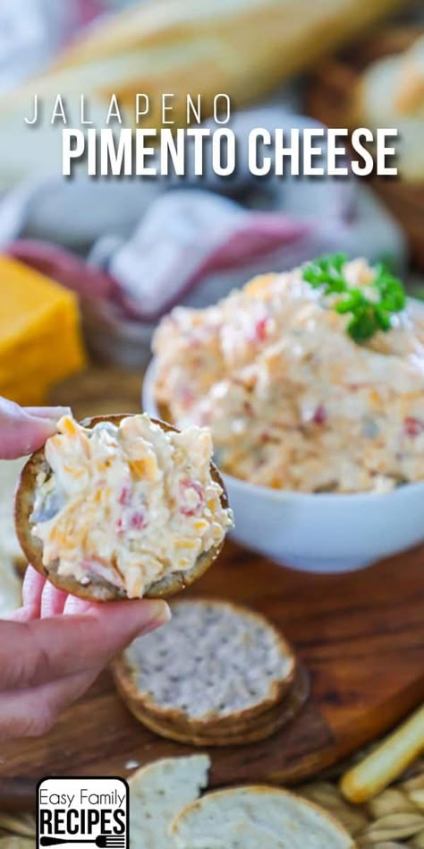 Jalapeno Pimento Cheese Recipe, Homemade Pimento Cheese Recipe, Spicy Pimento Cheese, Palmetto Cheese, Pimento Cheese Recipe, Homemade Pimento Cheese, Pimento Cheese Recipes, Easy Family Recipes, Jalapeno Recipes