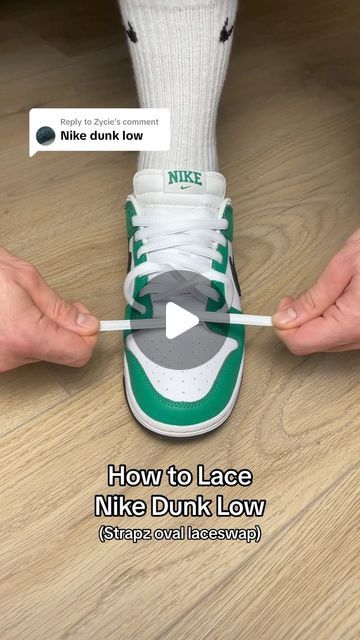 Lacing Shoes Unique No Tie, How To Tie Dunk Lows, How To Lace Dunks, Ways To Tie Shoelaces, Ways To Lace Shoes, How To Tie Shoes, School Cake, Dunk Low Nike, Nike High Tops