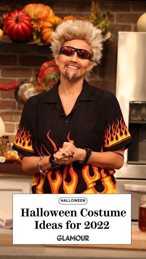 Guy Ferrari Bachelorette, Guy Fury Halloween Costume, Male Costumes For Women, Snoop Dog And Martha Stewart Costume, Guy Fiery Costumes, Mens Movie Character Costumes, Guy Fieri Halloween Costume, Bald Guy Costume Ideas, Shake And Bake Halloween Costume