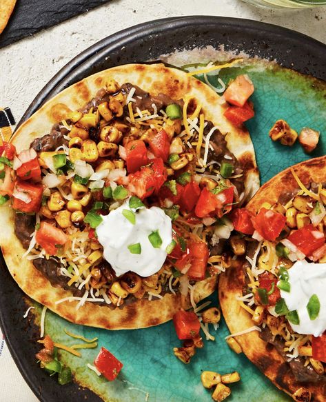 Corn Tostadas, Hello Fresh Dinners, Tostadas Recipe, Black Corn, Black Bean And Corn, Lime Crema, Hello Fresh Recipes, Vegetarian Recipe, More Recipes