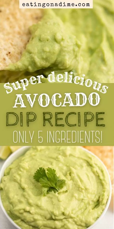 Avocado Dip - creamy and easy Avocado Dip recipe Avocado Yogurt Dip, Avocado Dipping Sauce, Recipes Dips, Avocado Dip Recipe, Chip Dip Recipes, Healthy Dip Recipes, Avocado Chips, Sour Cream Dip, Delicious Dips Recipes