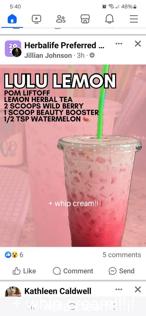 Herbalife Tea Station, Cucumber Lime Herbalife Tea, Watermelon Herbalife Tea Recipes, Whipped Herbalife Tea, Herbalife Refresher Recipes, Peach Mango Beverage Mix Herbalife, Valentines Herbalife Tea, Loaded Teas Recipes Herbalife, Herbalife Loaded Tea Recipes