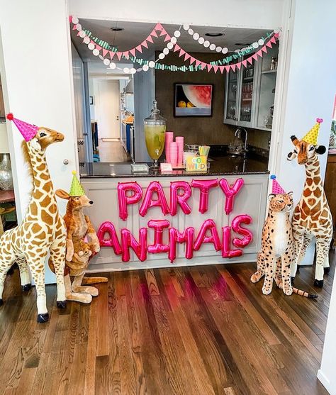 Kara's Party Ideas "Calling All Party Animals" First Birthday Party | Kara's Party Ideas Wild Animals Party Ideas, 2nd Birthday Zoo Theme, Circus Animal Birthday Party, Animal Bday Party Ideas, Party Animal Birthday Activities, Animal Cracker Birthday Party, 3rd Birthday Party Activities, 4 Ever Wild Birthday Party, Circus Animal Cookie Party