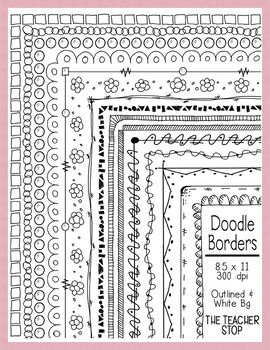 Doodle Page Borders, Border Design Using Pen, Bullet Journal Borders, Doodle Boarders And Frames, Journal Frames Doodle Borders, Hand Drawn Border, Cute Borders, Doodle Borders, Journal Elements