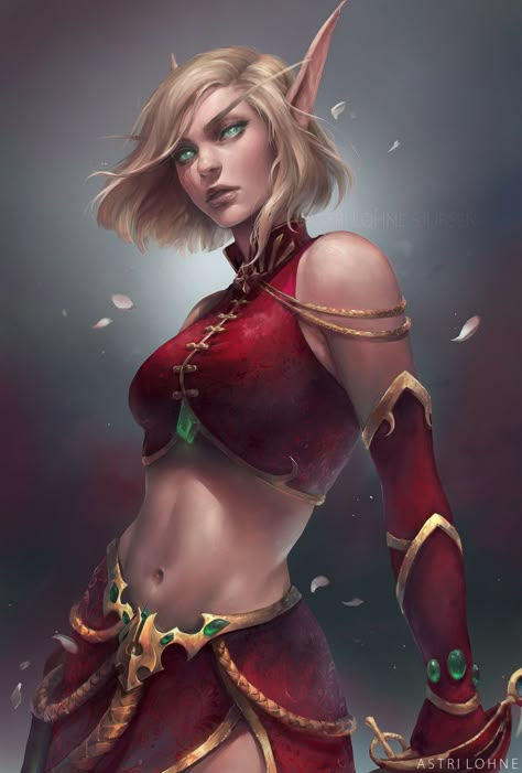 ArtStation - Atia, Astri Lohne Blood Elf, Elves Fantasy, Elf Art, Warcraft Art, Heroes Of The Storm, High Elf, Wow Art, Dnd Characters, World Of Warcraft