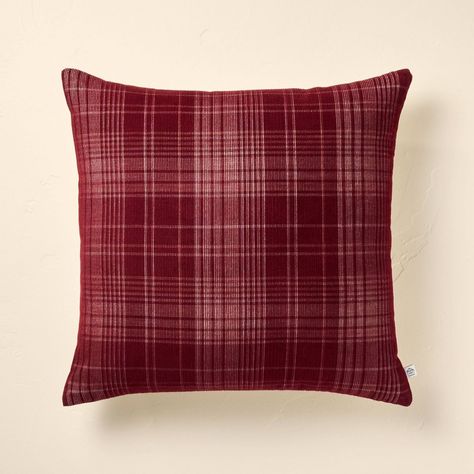 Raised Striped Chunky Knit Throw … curated on LTK Corduroy Pillow, Fall Decor Living Room Cozy, Red Plaid Pillows, Burgundy Decor, Burgundy Pillows, Burgundy Christmas, Square Pillows, Hearth & Hand With Magnolia, Plaid Throw Pillows