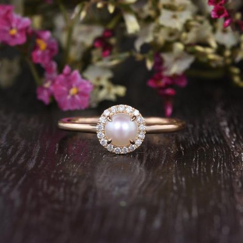 Breastmilk Ring, Sister Rings, Mother's Ring, White Sapphire Engagement Ring, Pearl Engagement Ring, Dainty Band, Pearl Rings, Cute Engagement Rings, Yellow Engagement Rings