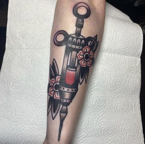 Medical American Traditional Tattoos, Gothic Nurse Tattoo, Florence Nightingale Tattoo, Nightingale Tattoo, Vintage Syringe, Healthcare Tattoo, Science Tattoo, Doctor Tattoo, Nurse Tattoo