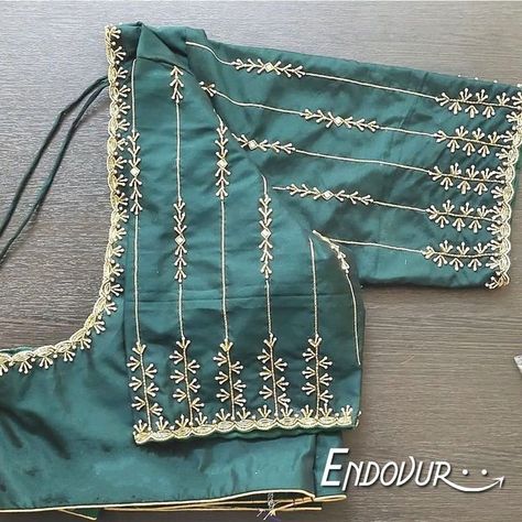 Blouseworkdesigns Simple, Very Simple Maggam Works, Simple Works For Blouse, Simple Embroidered Blouse Designs, Aari Work Blouse Wedding Simple Design, Simple Embroidery For Blouse, Blouse Designs Work Simple, Simple Blouse Designs Aari Work, Saree Blouse Work Designs