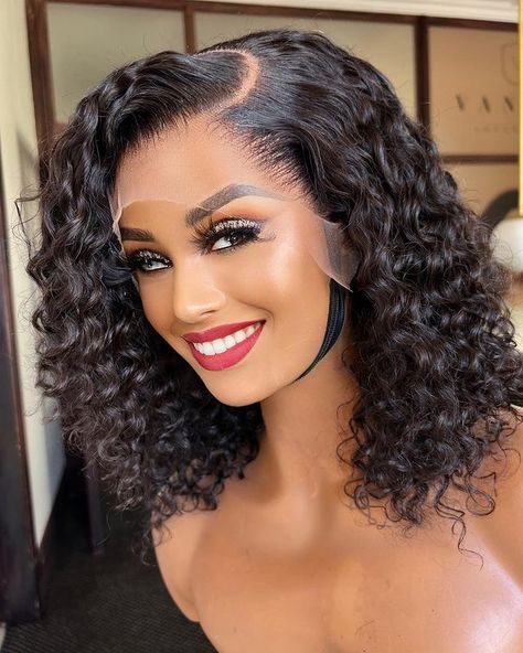 Short Hair Twist Styles, Natural Wedding Hairstyles, Side Parting, Curly Lace Wig, Beautiful Bridal Hair, Frontal Wig Hairstyles, Short Human Hair Wigs, Bob Lace Front Wigs, Braided Cornrow Hairstyles