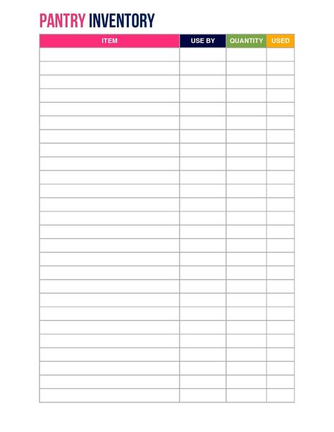 Freezer Inventory Printable Free, Spreadsheet Ideas, Pantry Inventory Sheet, Freezer Inventory Printable, Pantry Inventory Printable, Food Inventory, Inventory Sheet, Freezer Inventory, Inventory Printable