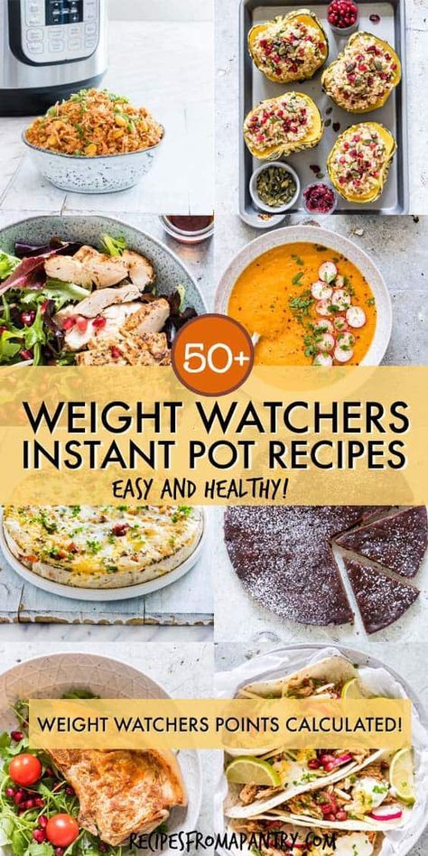 This collection of Healthy Instant Pot Recipes includes quick, easy and so good-for-you meals. Full of flavour and so satisfying, you'd never guess that all are less than 500 calories, with most under 350 kcal. These healthy pressure cooker recipes really do make it easy to eat healthy! #instantpot #instantpotreceipes #pressurecooker #pressurecookerrecipes #healthyrecipes #wwrecipes Healthy Pressure Cooker Recipes, Weight Watchers Instant Pot Recipes, Weight Watchers Instant Pot, Pressure Cooker Recipes Healthy, Healthy Instant Pot, Pot Recipes Easy, Healthy Instant Pot Recipes, Easy Instant Pot Recipes, Instant Pot Dinner Recipes