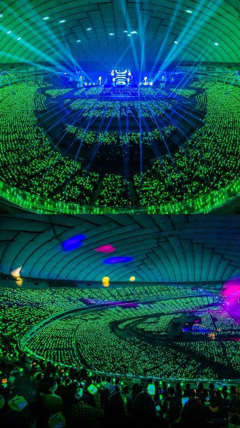 Nctzen Aesthetic Concert, Straykids Concert Ocean, Zen Wallpaper, Concert Crowd, $b Wallpaper, Concert Stage, Green Ocean, Fandom Kpop, Dream Concert