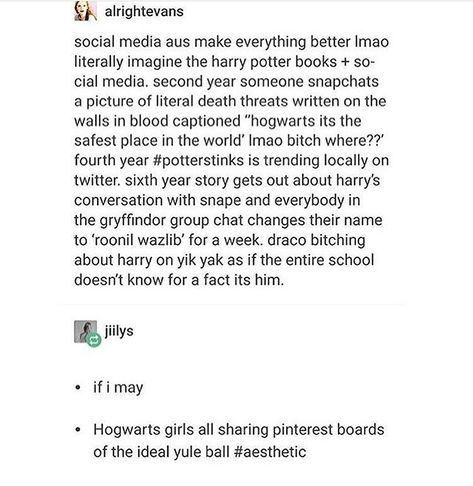 Harry Potter With Social Media Part 1 Deaf Harry Potter Au, Harry Potter Social Media, Harry Potter Au, Social Media Au, Ball Outfit, Space Cadet, Yer A Wizard Harry, Yule Ball, Harry Potter Headcannons