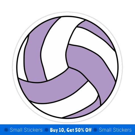 Decorate laptops, Hydro Flasks, cars and more with removable kiss-cut, vinyl decal stickers. Glossy, matte, and transparent options in various sizes. Super durable and water-resistant. This is my drawing of a volleyball in the color purple. :) Purple Volleyball, The Color Purple, Glamour Nails, Kenma Kozume, Basic Design, Design Sticker, Purple Color, Color Purple, Volleyball