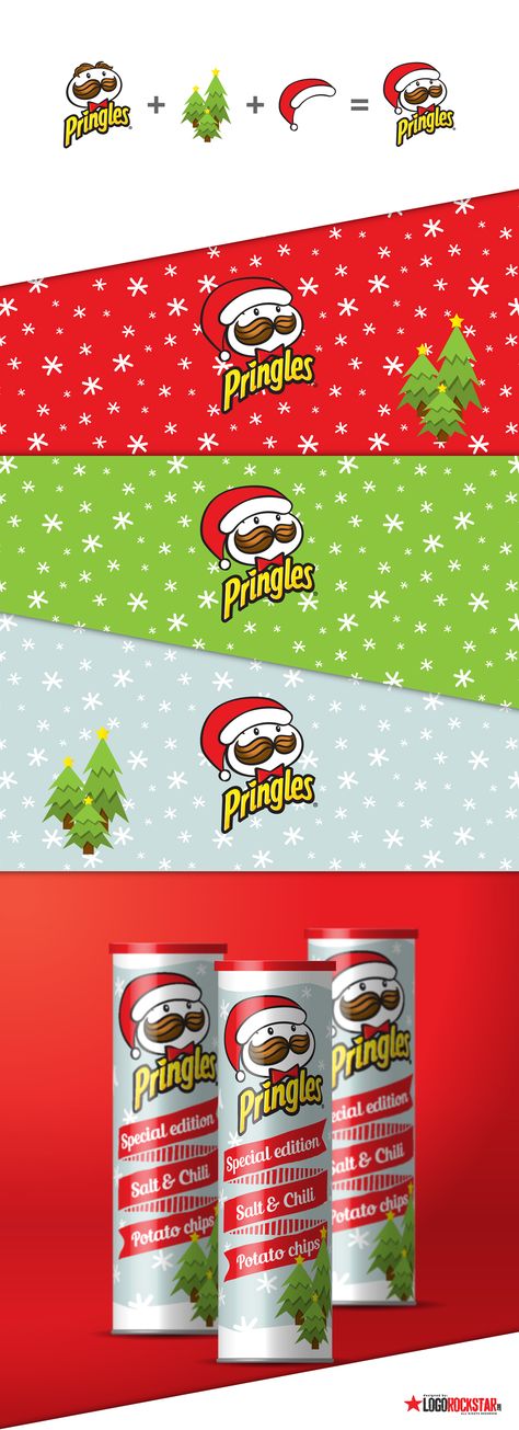 Pringles christmas edition packaging concept on Behance Christmas Pringles Can Ideas, Pringles Can Ideas Christmas, Pringles Christmas Gift, Christmas Edition Packaging, Pringles Packaging, Pringles Flavors, Pringle Flavors, Christmas Packaging, Christmas Snacks