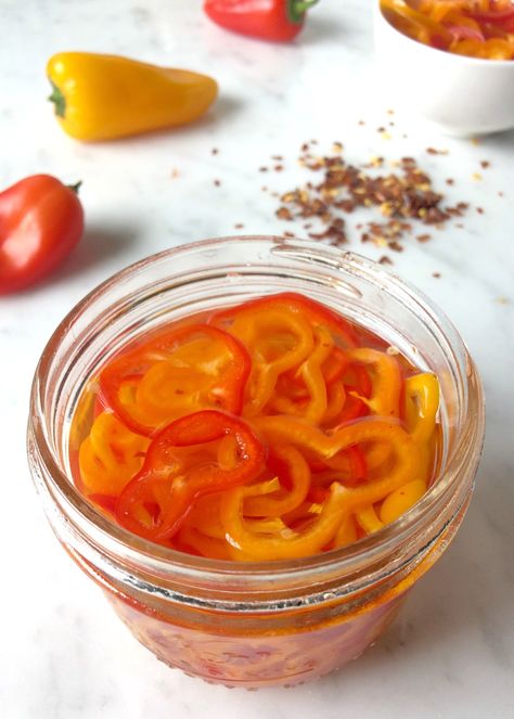 Pickled Sweet Peppers, Nutrisystem Recipes, Mini Peppers, Mini Sweet Peppers, Bell Pepper Recipes, Salad Dressing Recipes Homemade, Stuffed Mini Peppers, Dehydrated Fruit, Dressing Recipes