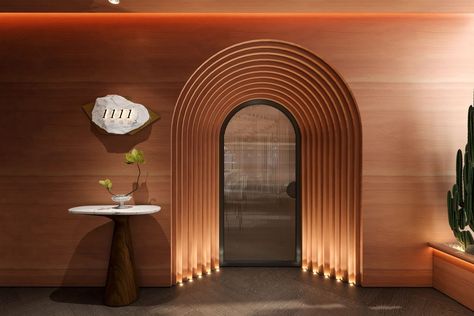 This Hong Kong restaurant was named best designed for 2022 Hong Kong Restaurant, Restaurant Door, Restaurant Entrance, Desain Pantry, Bar Design Awards, Hotel Entrance, Entrance Door Design, Restaurant Lounge, Tableau Design