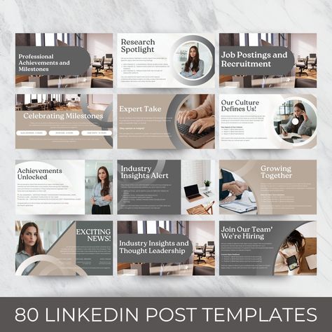 Transform your LinkedIn presence with this impactful pack of 80 editable LinkedIn post templates. Crafted specifically for professionals, these Canva templates empower you to elevate your LinkedIn marketing strategy.  

Create stunning, eye-catching LinkedIn posts that will make your profile impossible to ignore.

Each template is fully customizable, offering endless possibilities to tailor your content to resonate with your audience.   
.#CanvaTemplates #SocialMediaDesign #InstagramIdeas #PinterestTemplates #CreativeCanva Linkedin Post Design For Business, Linkedin Page Design, Linkedin Post Template, Linkedin Post Design, Linkedin Design, Linkedin Post, Best Landing Page Design, Linkedin Page, Type Of Content