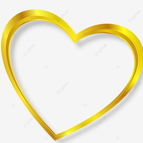 Heart Shape Frame, Page Background Design, Valentine Vector, Gold Vector, Png Heart, I Love Gold, Shape Vector, Border Vector, Bus Games