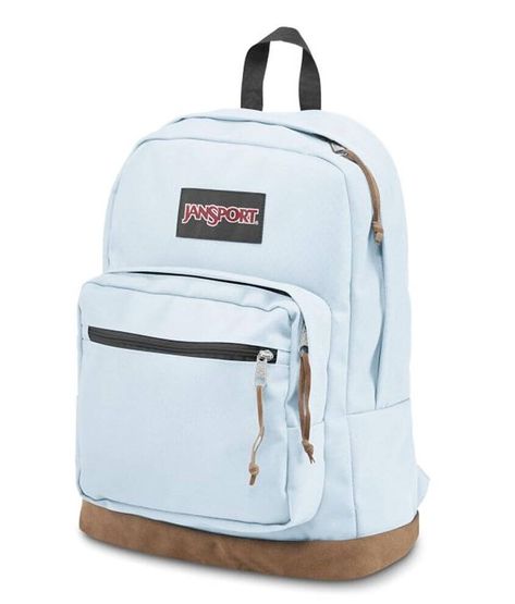 JANSPORT® Right Pack Backpack - Women's Accessories in Palest Blue | Buckle Backpack Painting, Painted Backpack, Blue Jansport Backpack, University Backpack, Backpacks Jansport, Jansport Backpacks, Cute Backpacks For School, Jansport Right Pack, Mochila Jansport