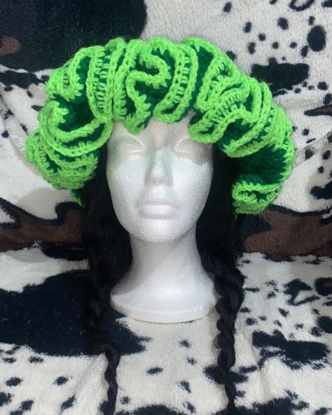 Green hat with neon green highlights $4000JMD . . . . . . . #CrochetHat #Handmade#CrochetLove#CrochetAddict #CrochetFashion#CrochetLife#CrochetArt#CrochetPattern #CrochetDesign#HandmadeWithLove#HandmadeFashion #YarnLove#YarnAddict#DIYFashion#WinterFashion#FallFas hion#WarmAndCozy#MadeWithLove#crafty #InstaCrochet Neon Green Highlights, Green Highlights, Green Hat, Green Hats, Sandals Slippers, Heels Sandals, Crochet Fashion, Crochet Designs, Neon Green