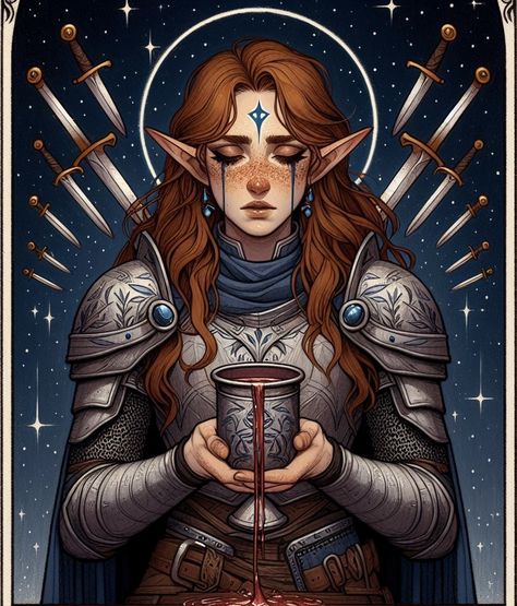 Warden Kathari Tabris, Dragon Age OC Dragon Age Female Inquisitor, Dragon Age Tarot Art, Grey Warden Art, Dragon Age Dalish Elf, Dragon Age Warden, Warden Tabris, Dragon Age Oc, Merrill Dragon Age, Dragon Age Art