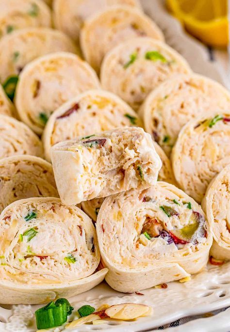 Chicken Salad Pinwheels, Pasta House, Chicken Pinwheels, Tortilla Pinwheels, Pinwheel Sandwiches, Autumn Treats, Chicken Salad Wrap, Pinwheel Appetizers, Tortilla Wrap