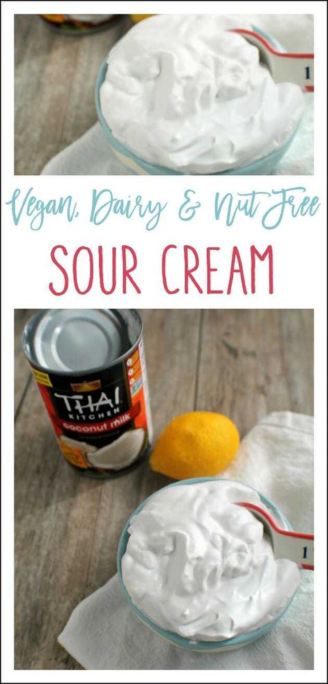 Dairy Free Sour Cream, Dairy Free Cooking, Cashew Sour Cream, Ground Beef Stroganoff, Lactose Free Diet, Sour Cream Recipes, Vegan Sour Cream, Dairy Free Diet, Allergy Free Recipes