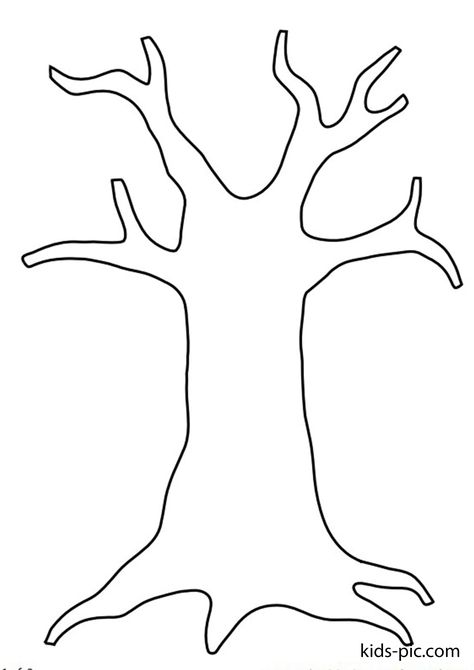 Printable Trees Without Leaves, Blank Tree Template, Tree Outline Printable, Tree Trunk Template, Tree Template Printable Free, Pumpkin Centers, Tree Drawings, Tree Cut Out, Tree Outline