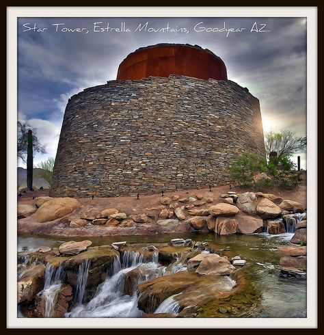 Star Tower, Estrella Mountains, Goodyear AZ by Michael D Martin, via Flickr Desert Night Sky, Goodyear Arizona, Rusted Steel, Arizona Living, Desert Night, Arizona Travel, Travel Nursing, The Milky Way, Spring Training