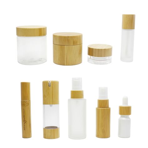 4oz 5ml 10ml 15ml 30ml 50ml 100ml 120ml Eco Friendly Bamboo Cosmetic Packaging Glass Bottle Face Cream Jar With Bamboo Lid A888 - Buy Bamboo Packaging,Bamboo Cosmetic Packaging,Bamboo Jar Product on Alibaba.com Bamboo Bottle, Lip Balm Containers, Jar Packaging, Cosmetic Packaging Design, Spray Lotion, Skin Care Packaging, Glass Dropper Bottles, Lipstick Tube, Rapid Prototyping