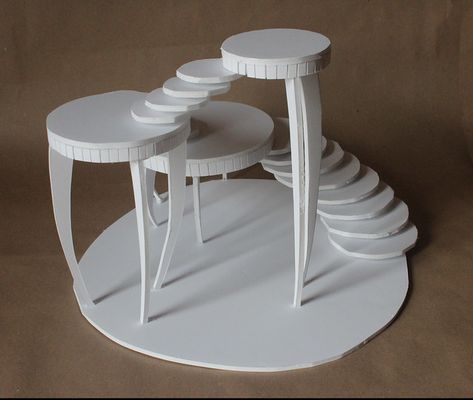 RISD Pre-College: First Design Projects – Clara Lieu Staircase Sculpture, Building Forms, Design Staircase, Conceptual Model Architecture, Concept Models Architecture, Pavilion Design, Stair Case, Architecture Design Drawing, Architecture Model Making