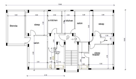 Download Free Home Plan With Column Layout Drawing Free DWG File - Cadbull Column Layout Plan, 3d Printed House, Architecture Site Plan, Architecture Thesis, 30x40 House Plans, Open Source Software, 2bhk House Plan, Plan Layout, Architecture Portfolio Design