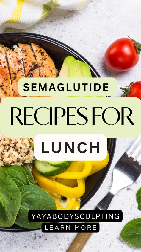 Enjoy a healthy and satisfying lunch with this quinoa salad recipe, perfect for those on a semaglutide diet. Quick, easy, and budget-friendly! #LunchRecipes #HealthyLunch #SemaglutideDiet Glp1 Friendly Meals, Semiglutide Breakfast Ideas, Semaglutide Diet Recipes, Semiglutide Food Ideas, Compound Semaglutide Meal Plan, Semaglutide Recipes, Semiglude Diet Plan, Semaglutide Meal Ideas, Things To Eat On Wegovy