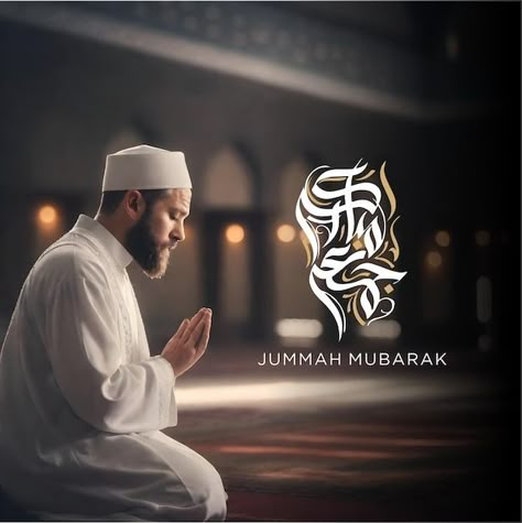 Jummah Mubarak Post Design, Islamic Social Media Design, Jummah Post, Jummah Mubarak Post, Ramadhan Poster, Jumma Mubarak Image, It Is Friday, Photoshop Editing Tutorials, Hijrah Islam