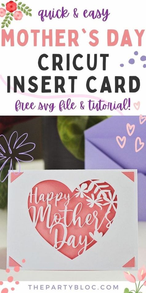 Free Mothers Day Cards, Cricut Projects Easy, Mothersday Cards, Mother's Day Projects, Diy Mother's Day, Projets Cricut, Happy Mother's Day Card, Cricut Projects Beginner, Mom Cards